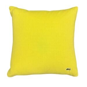 Lacoste Green Throw Pillow With Insert Cotton 18" Square Accent Logo Preppy